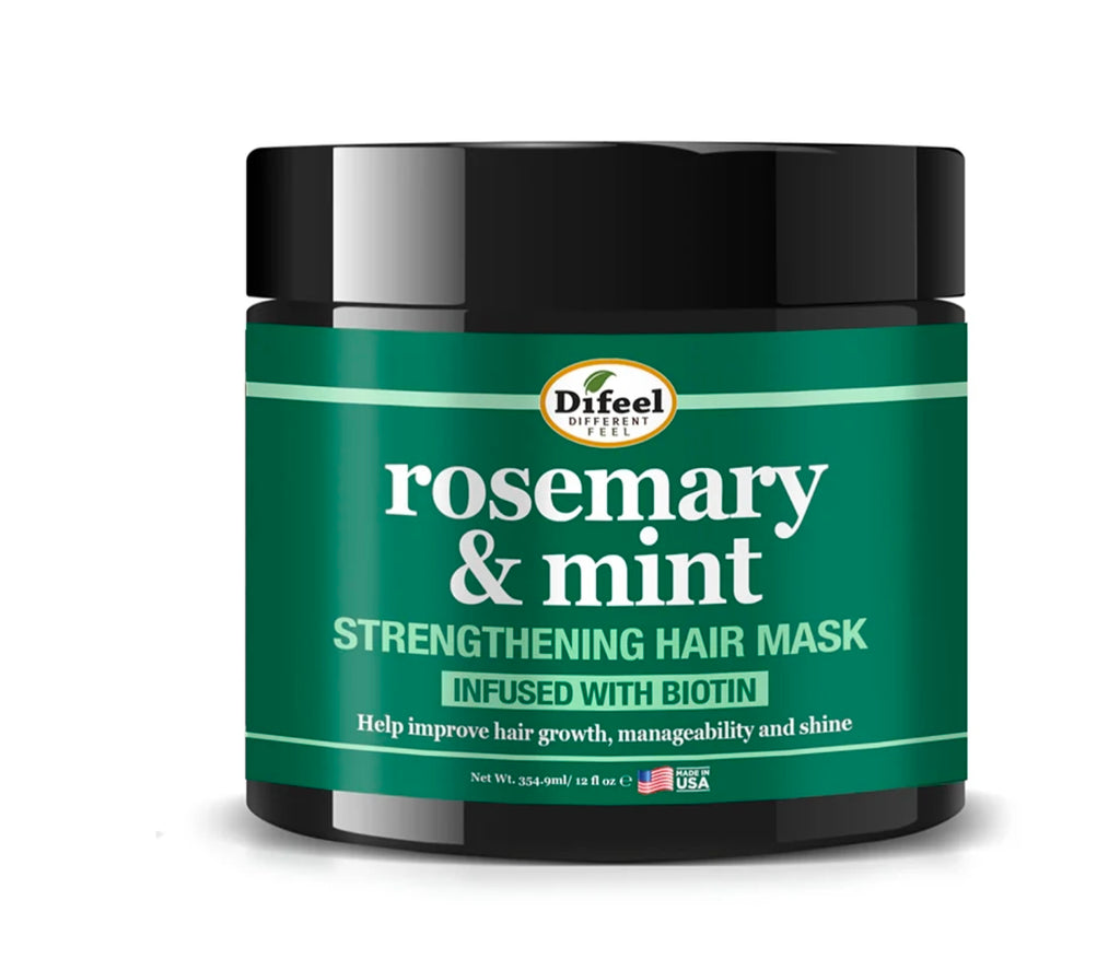 Difeel Rosemary and Mint Strengthening Hair Mask with Biotin 12 oz.