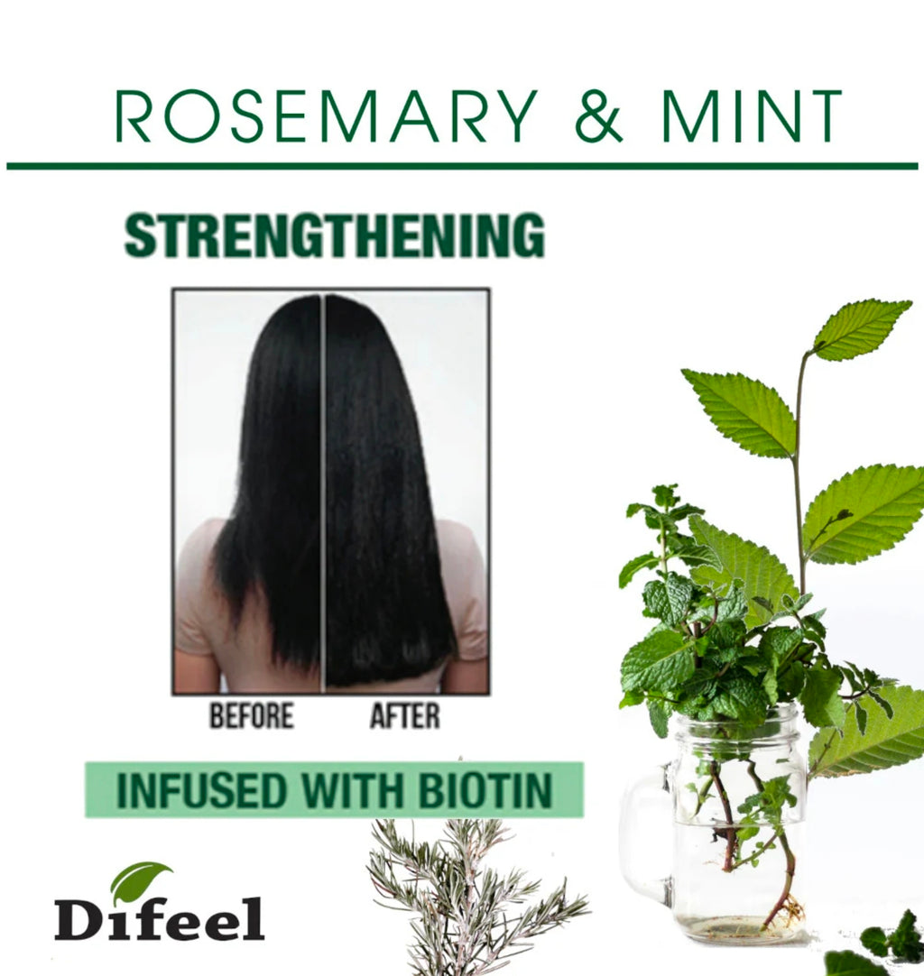 Difeel Rosemary and Mint Strengthening Hair Mask with Biotin 12 oz.