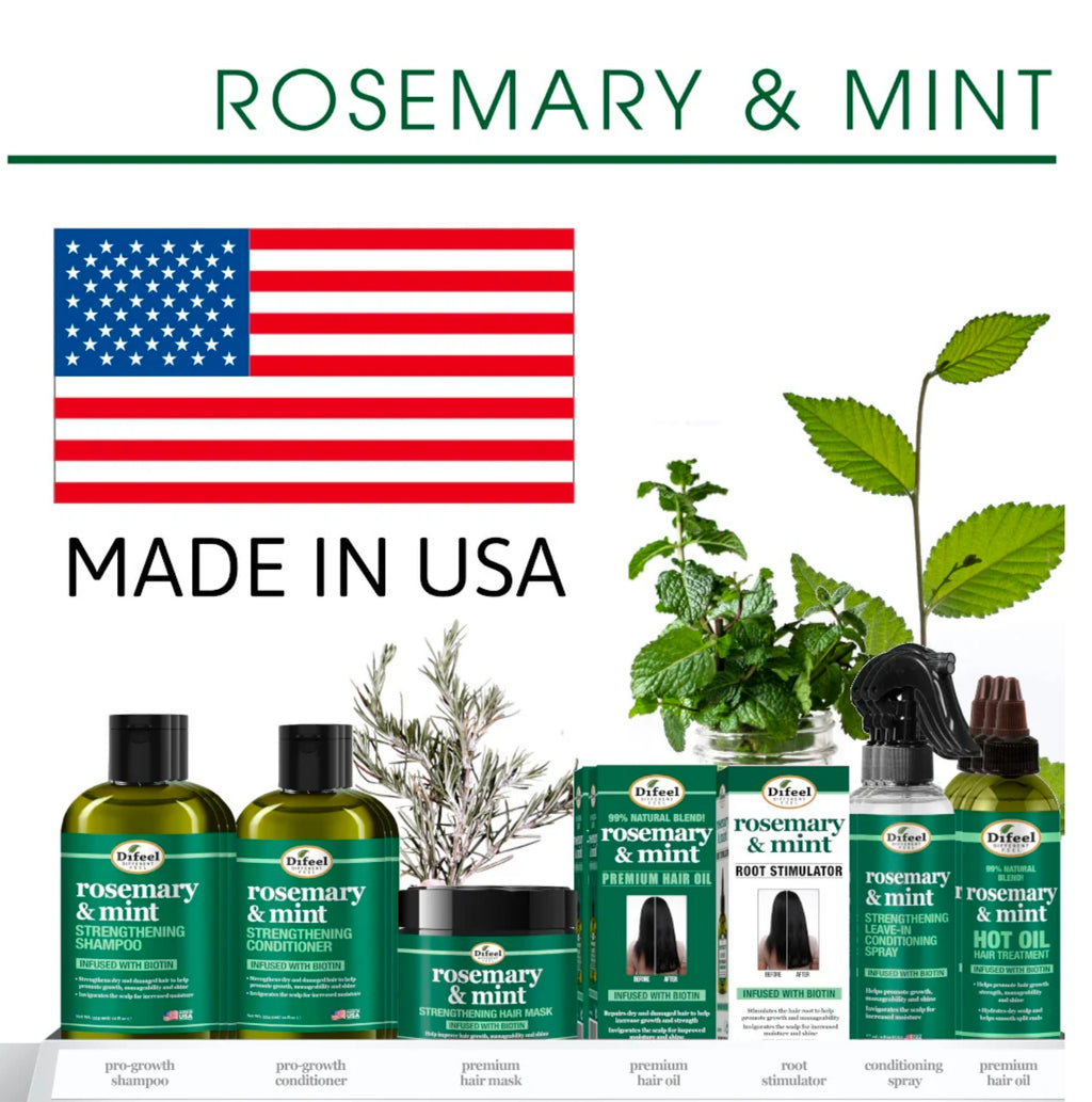 Difeel Rosemary and Mint Strengthening Hair Mask with Biotin 12 oz.