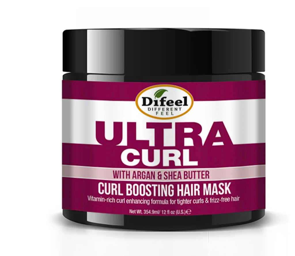 Difeel Ultra Curl with Argan & Shea Butter - Curl Boosting Hair Mask 12 oz.