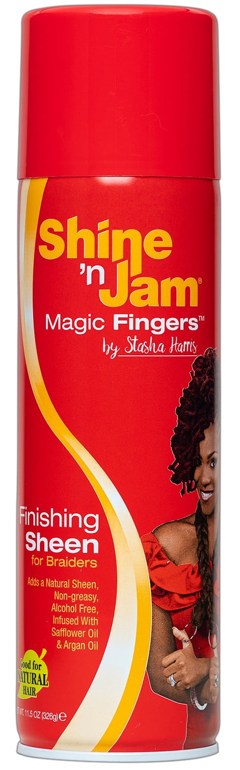 Shine 'n Jam Magic Fingers Unisex Finishing Sheen for Braiders, Moisturizing, 11.5oz, Hair Spray