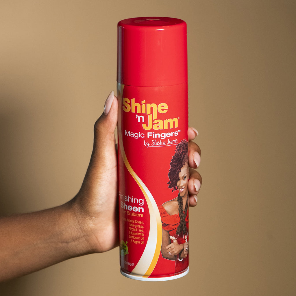 Shine 'n Jam Magic Fingers Unisex Finishing Sheen for Braiders, Moisturizing, 11.5oz, Hair Spray