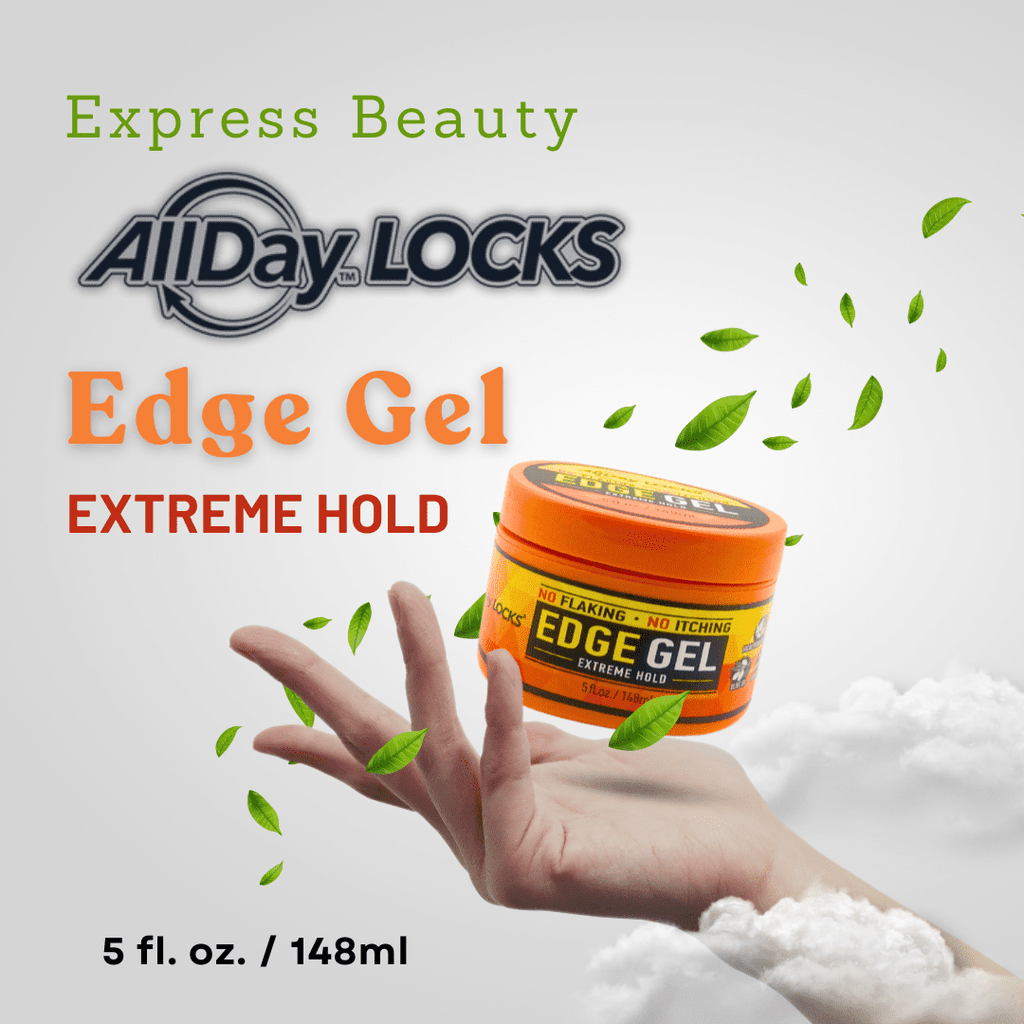 Ebo AllDay Locks Edge Gel Extreme Hold No Flaking or Itching, Frizz Control, Defined Edges, with Long-lasting Hold for Braids - 5 oz