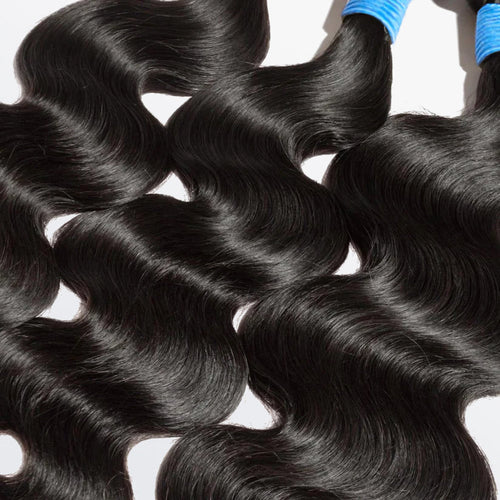 TedHair 10-36 Inch Body Wavy Virgin Brazilian Hair #1B Natural Black