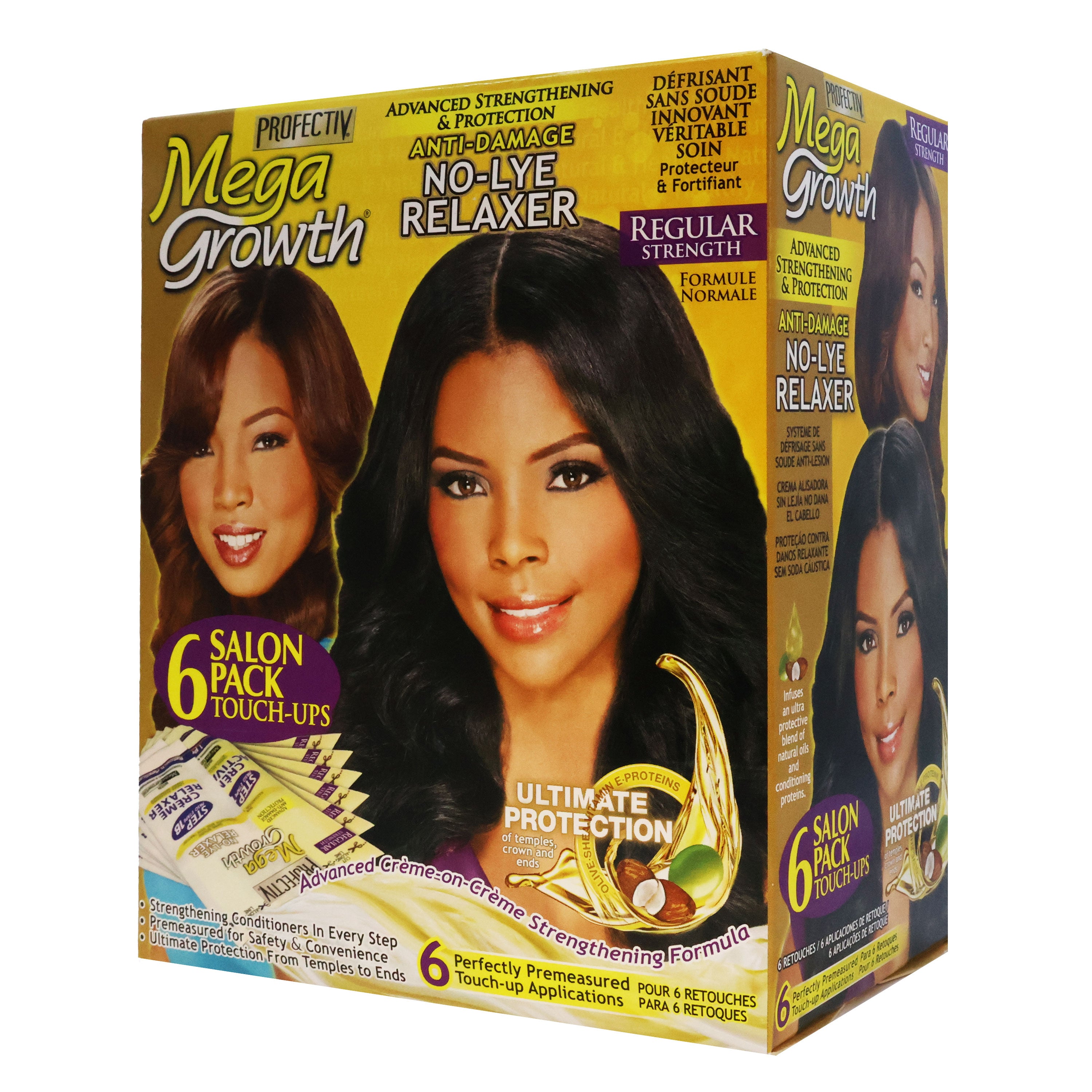 Profectiv MegaGrowth Anti-Damage No-Lye Relaxer, Regular, 6 Touch-up Applications