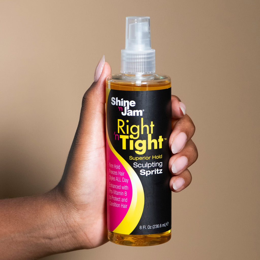 Shine n Jam Right 'n Tight Sculpting Spritz Extreme Hold 8 oz., All Hair Types, Unisex