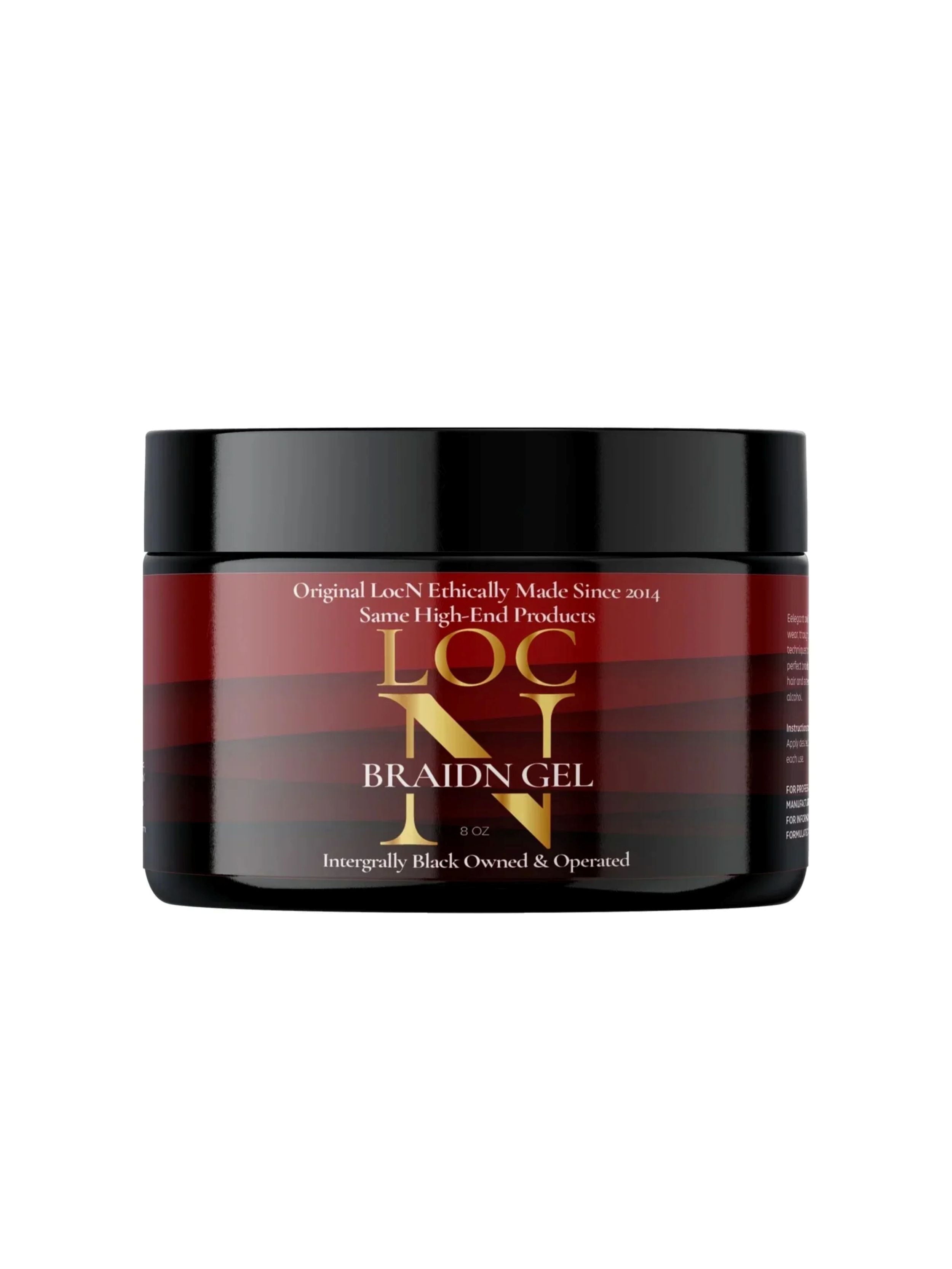 Loc 'N Braiding Gel, Hair Gel 8 oz, Hair Gel, Frizz Control, All Hair Types