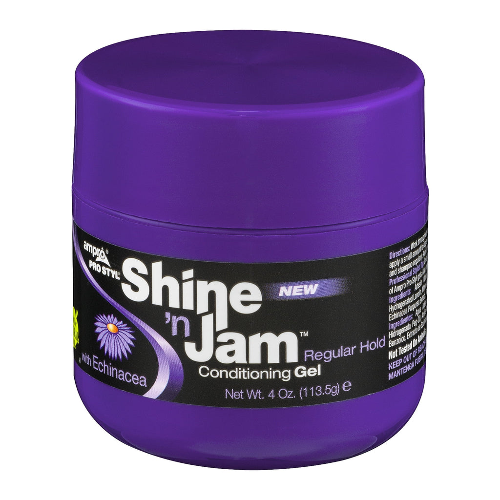 Ampro Shine N Jam Nourishing Moisturizing Jar Hair Styling Gel, 4 oz., Unisex