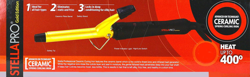 STELLA PRO - Professional Ceramic Curling Iron 3/4"