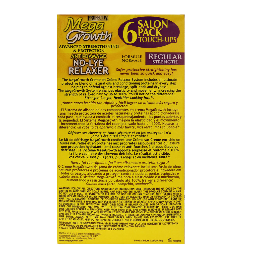 Profectiv MegaGrowth Anti-Damage No-Lye Relaxer, Regular, 6 Touch-up Applications