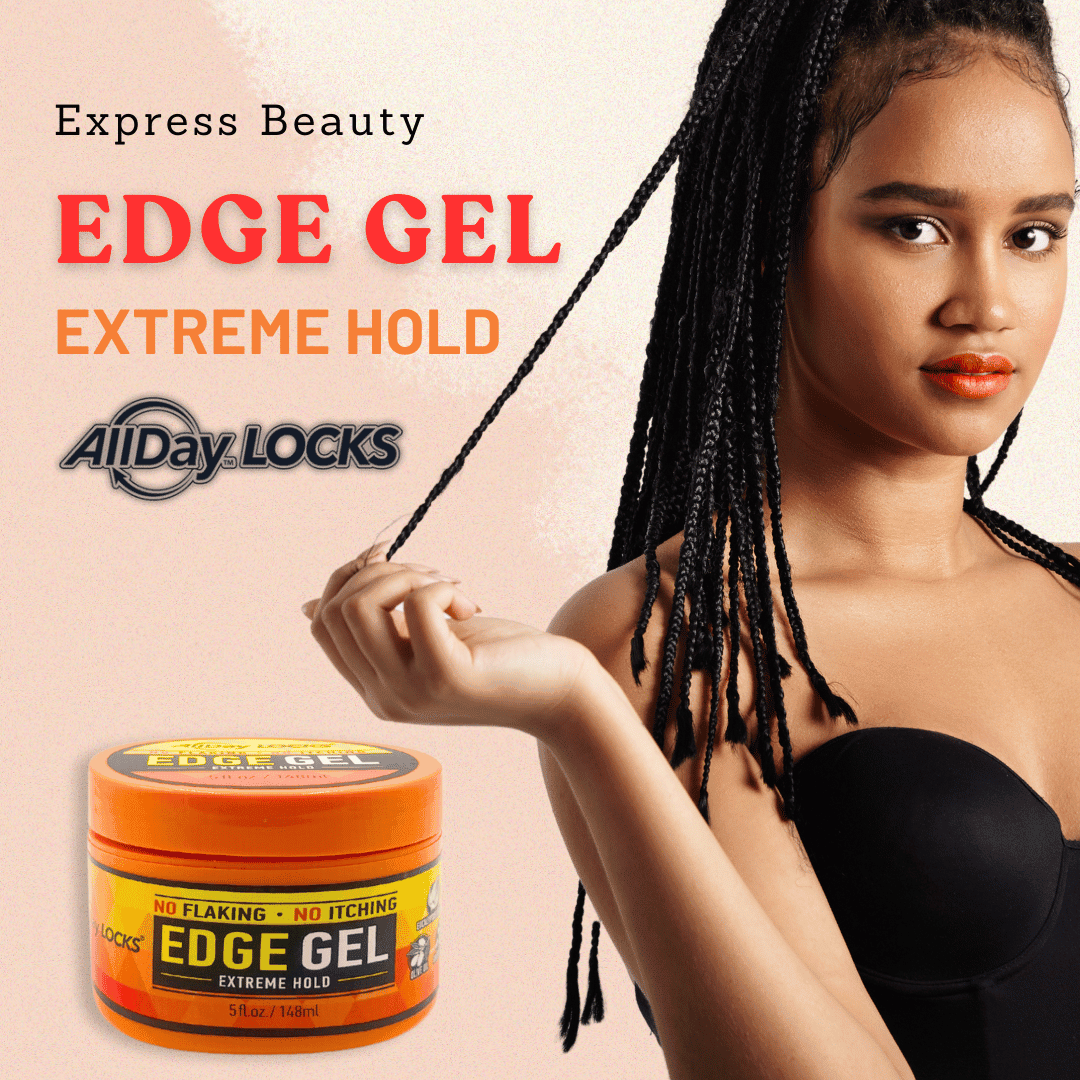 Ebo AllDay Locks Edge Gel Extreme Hold No Flaking or Itching, Frizz Control, Defined Edges, with Long-lasting Hold for Braids - 5 oz