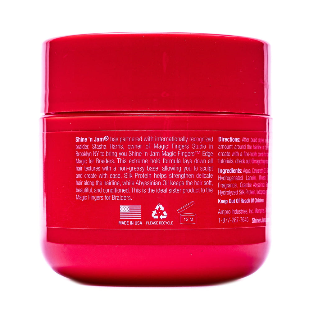 Ampro Shine 'n Jam® Magic Fingers® Edge Magic Gel, Frizz Control, 4 oz., Female