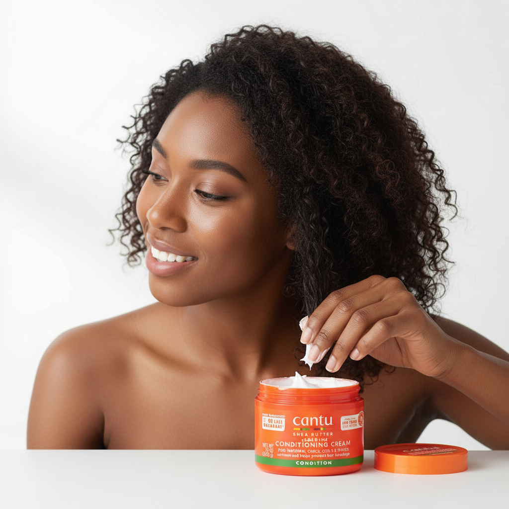 Cantu Shea Butter for Natural Hair Leave-In Conditioning Cream 12 fl. oz. Jar
