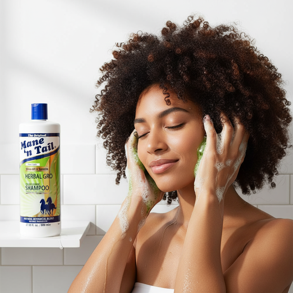 Mane n Tail Herbal Gro Shampoo lifestyle
