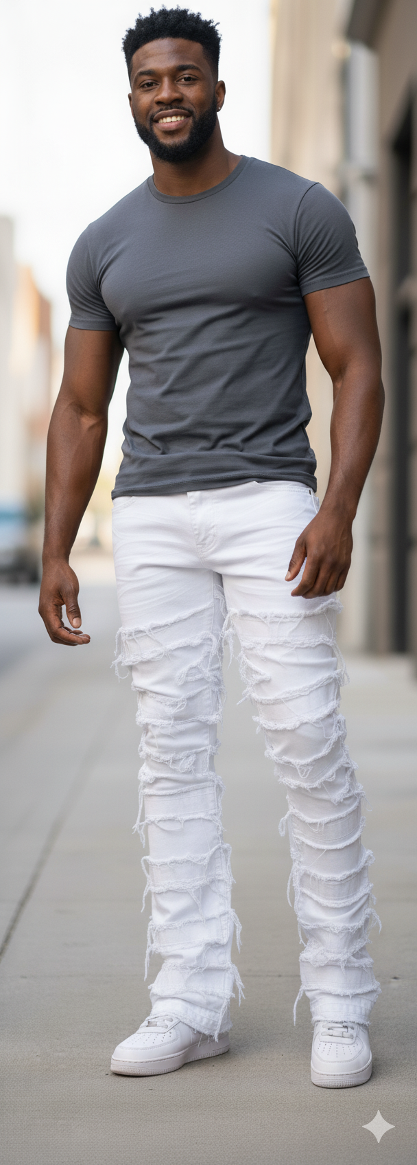 Distress Stack Denim