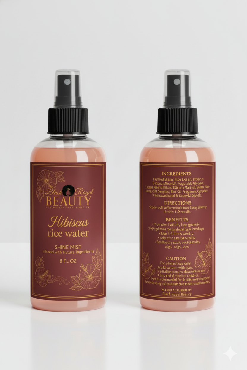 Hibiscus rice water shine mist.