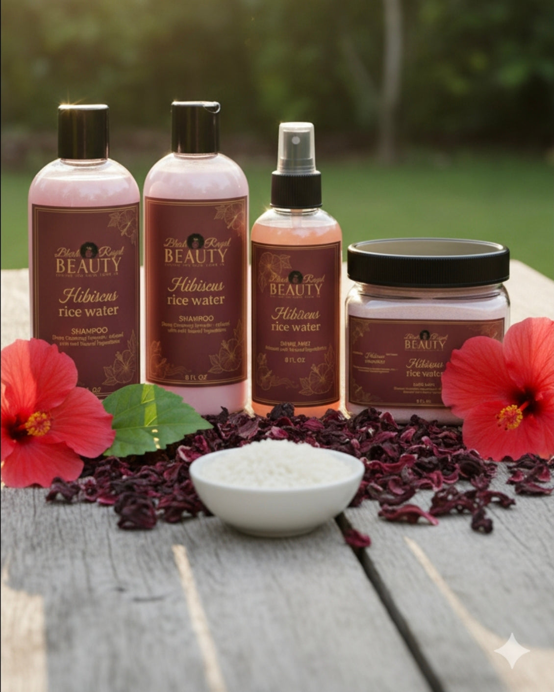 Hibiscus rice water collection