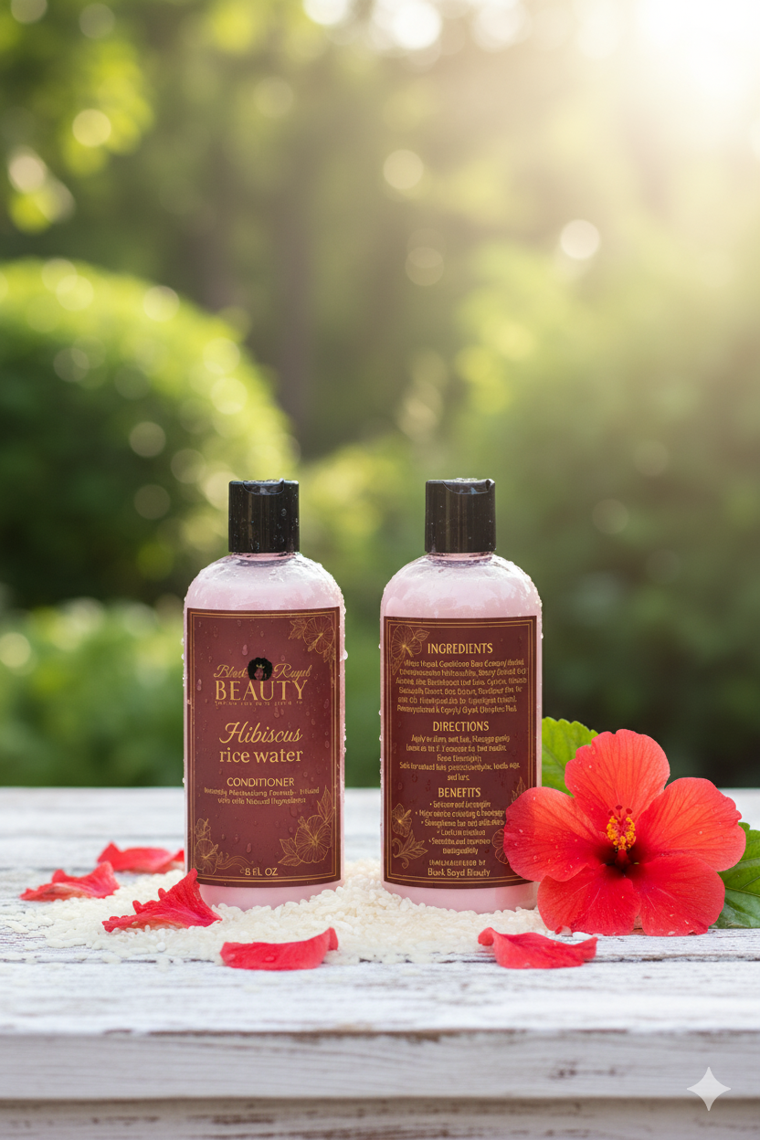 Hibiscus rice water conditioner