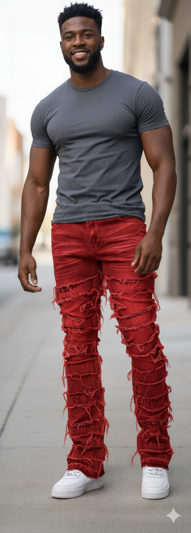 Distress Stack Denim