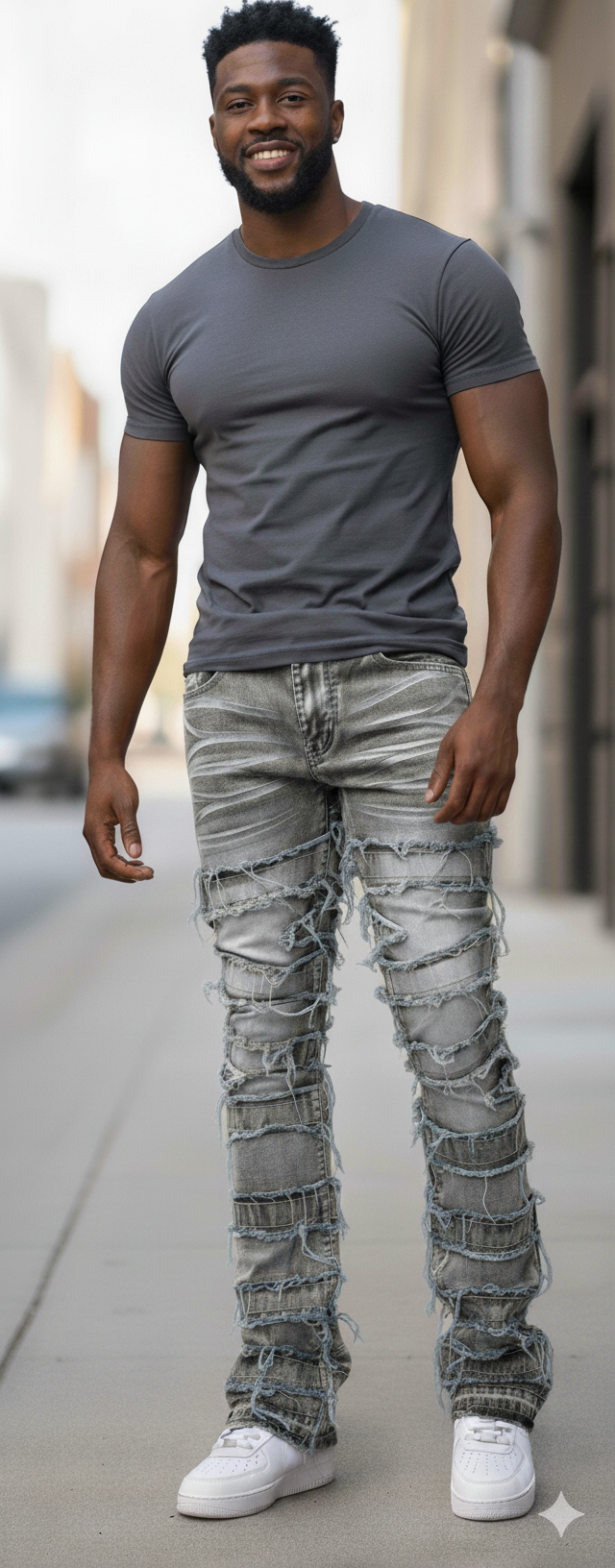 Distress Stack Denim