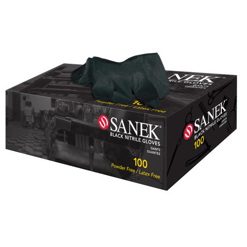 Sanek® Nitrile Gloves Power Free Lg Black - Case Pack of 10 Boxes of 100 Gloves