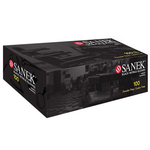 Sanek® Nitrile Gloves Power Free Lg Black - Case Pack of 10 Boxes of 100 Gloves