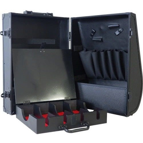 Vincent Black Hard Shell Metal Backpack